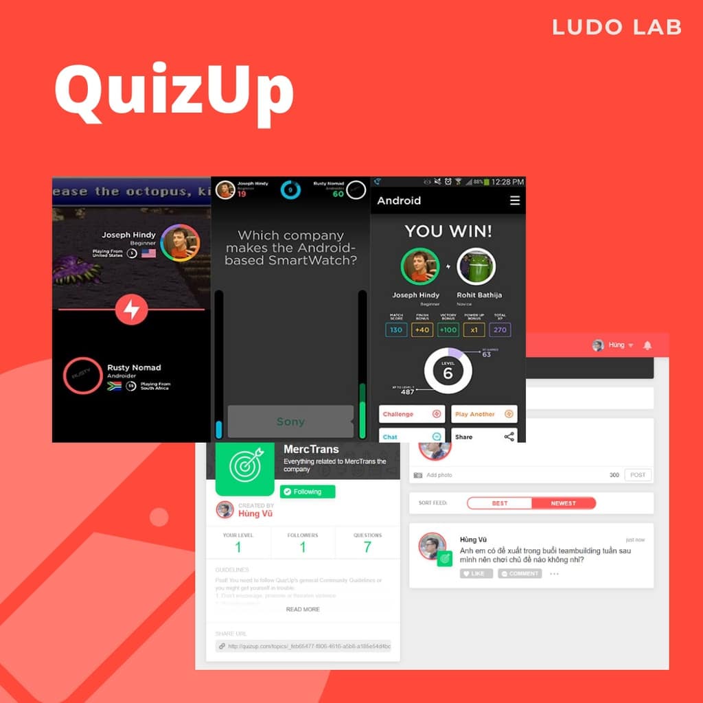 App học tiếng anh QuizUp