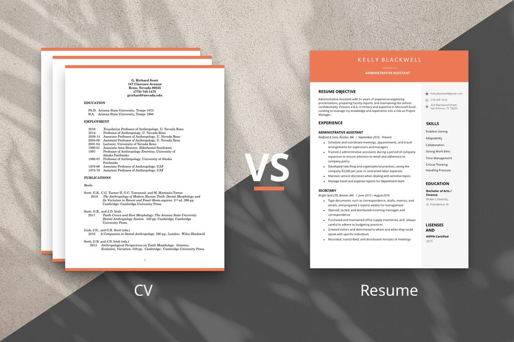 Phân biệt CV và Resume