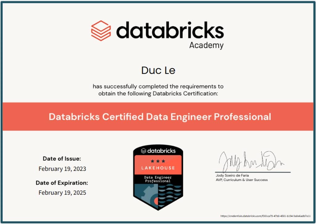 Databricks Certified Machine Learning Professional