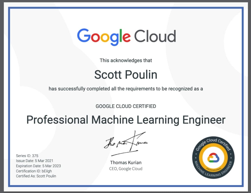 Google Cloud Certified - Machine Learning Engineer
