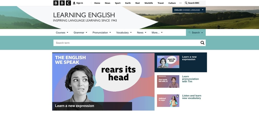 Website học tiếng anh BBC learning english