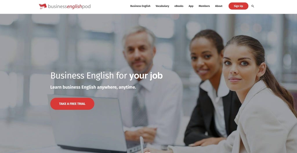 Website học tiếng anh Business English Pod