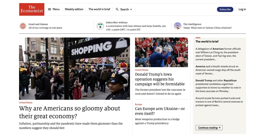 Website học tiếng anh The Economist
