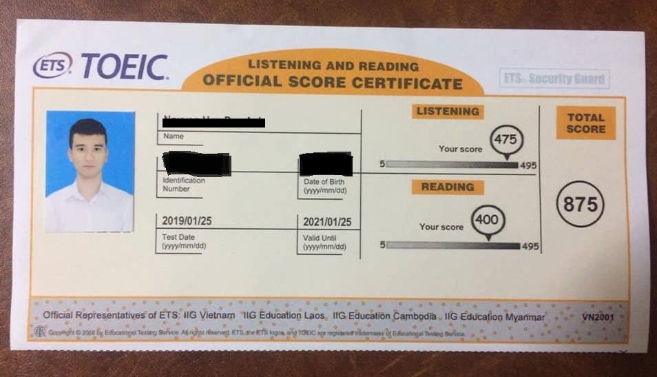 Chứng chỉ tiếng Anh TOEIC