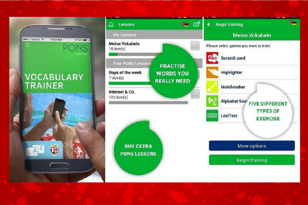 PONS Vocabulary Trainer - App dịch trực tiếp trên màn hình điện thoại