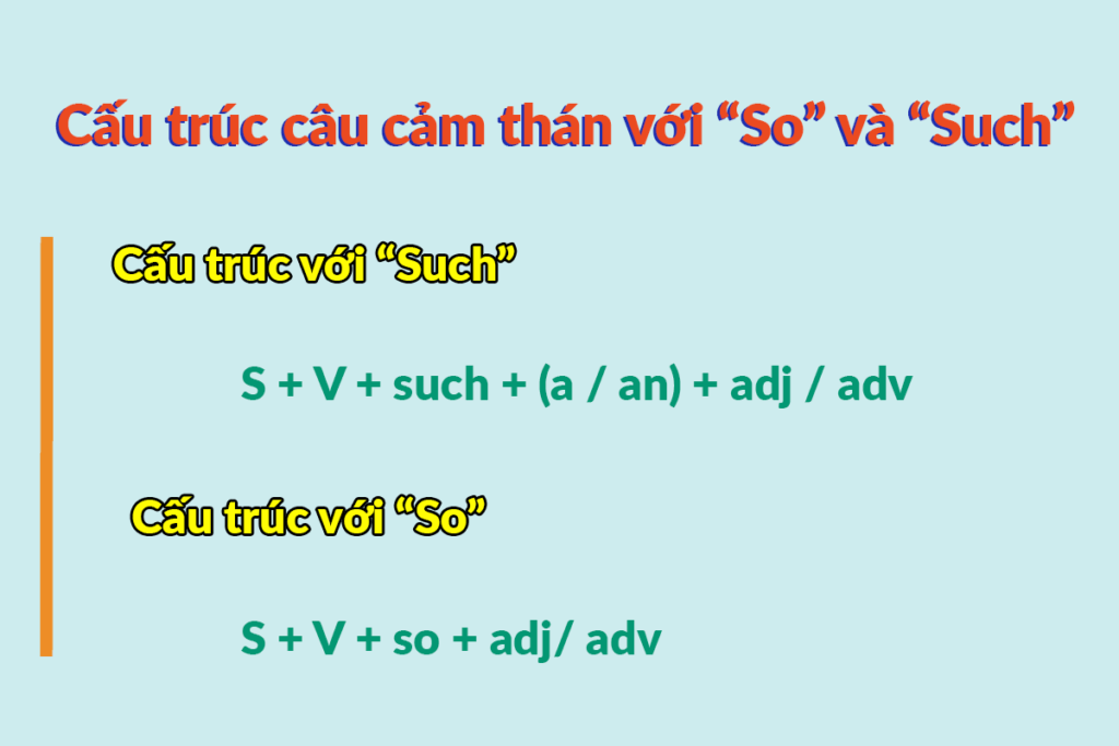 Câu cảm thán với "so" và "such"