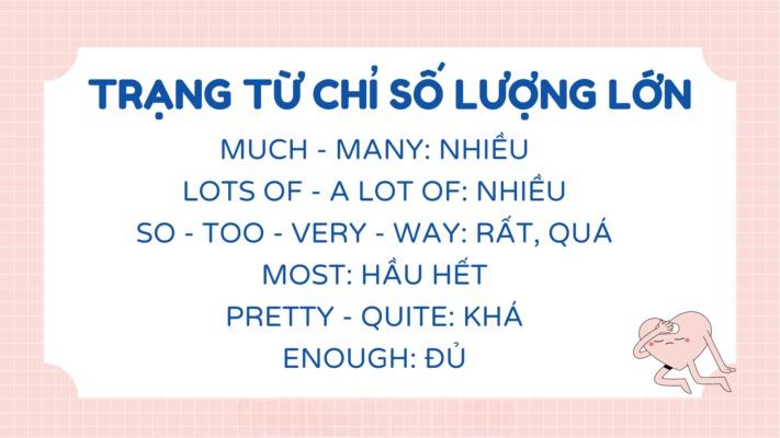 Trạng từ chỉ số lượng lớn