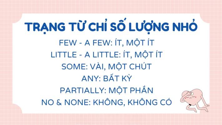 Trạng từ chỉ số lượng nhỏ