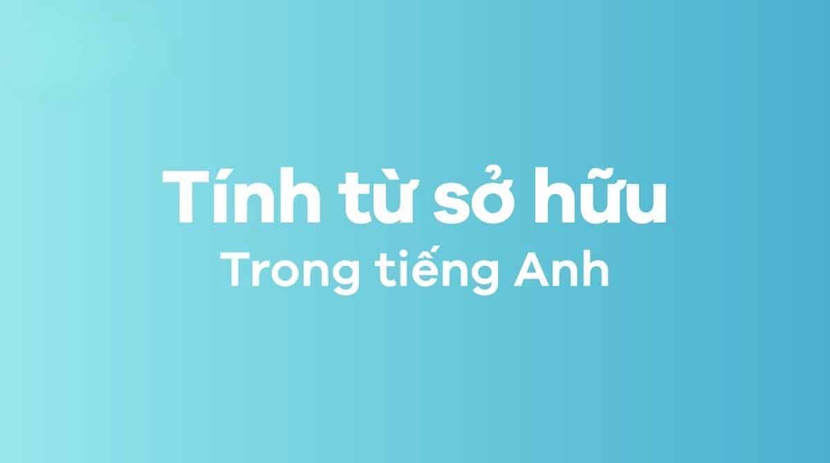 Ngữ pháp tiếng Anh: Cách dùng tính từ sở hữu và bài tập ứng dụng