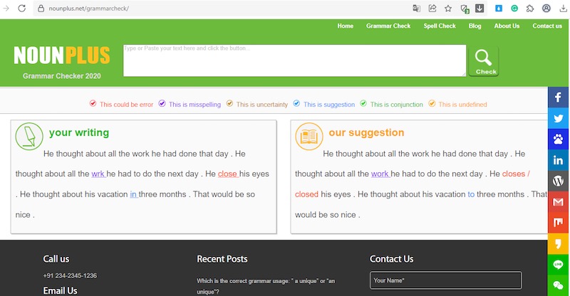 NOUNPLUS trang web kiểm tra chính tả ngữ pháp tiếng anh cực hay.