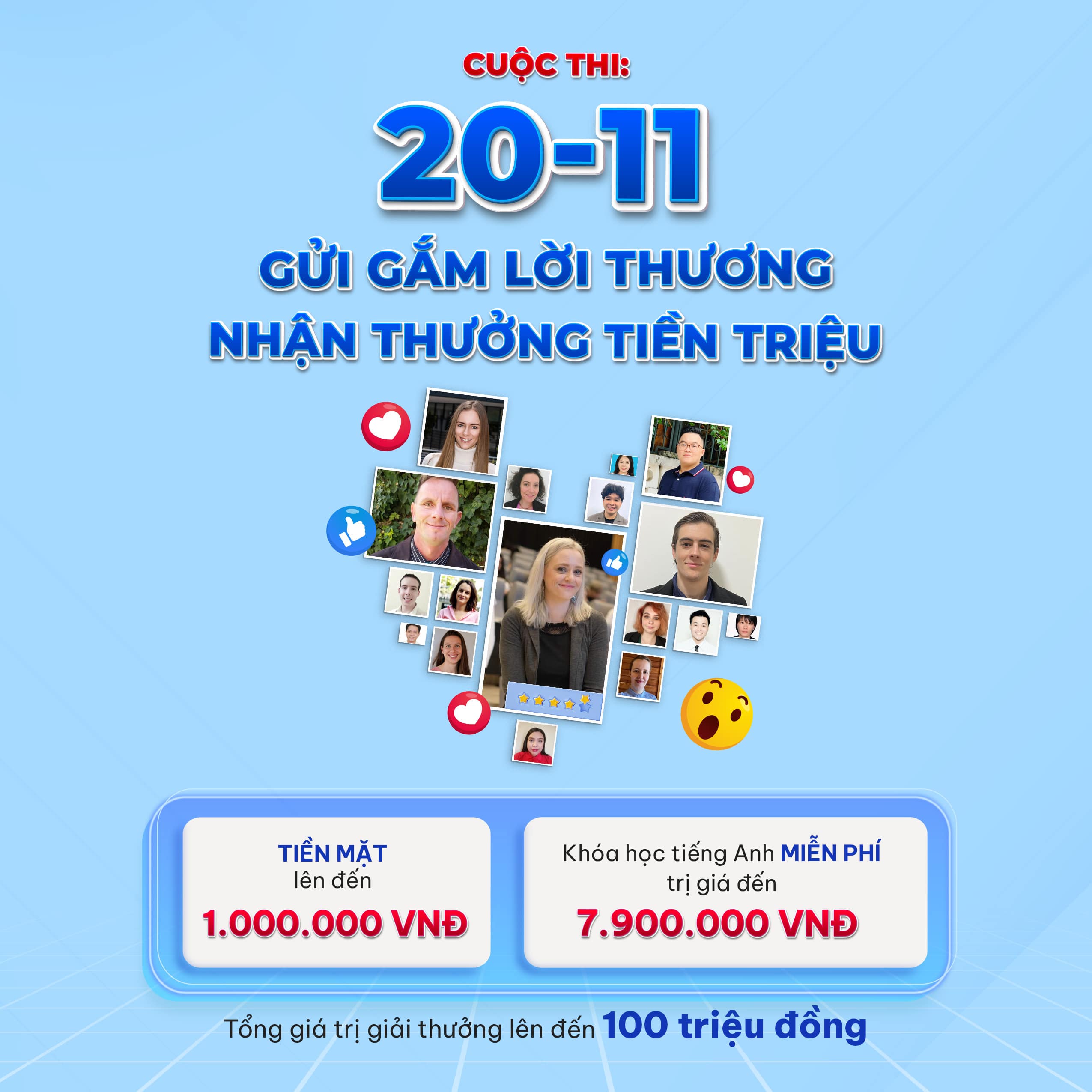 Cuộc thi 20/11 – Gửi Gắm Lời Thương, Nhận Thưởng Tiền Triệu