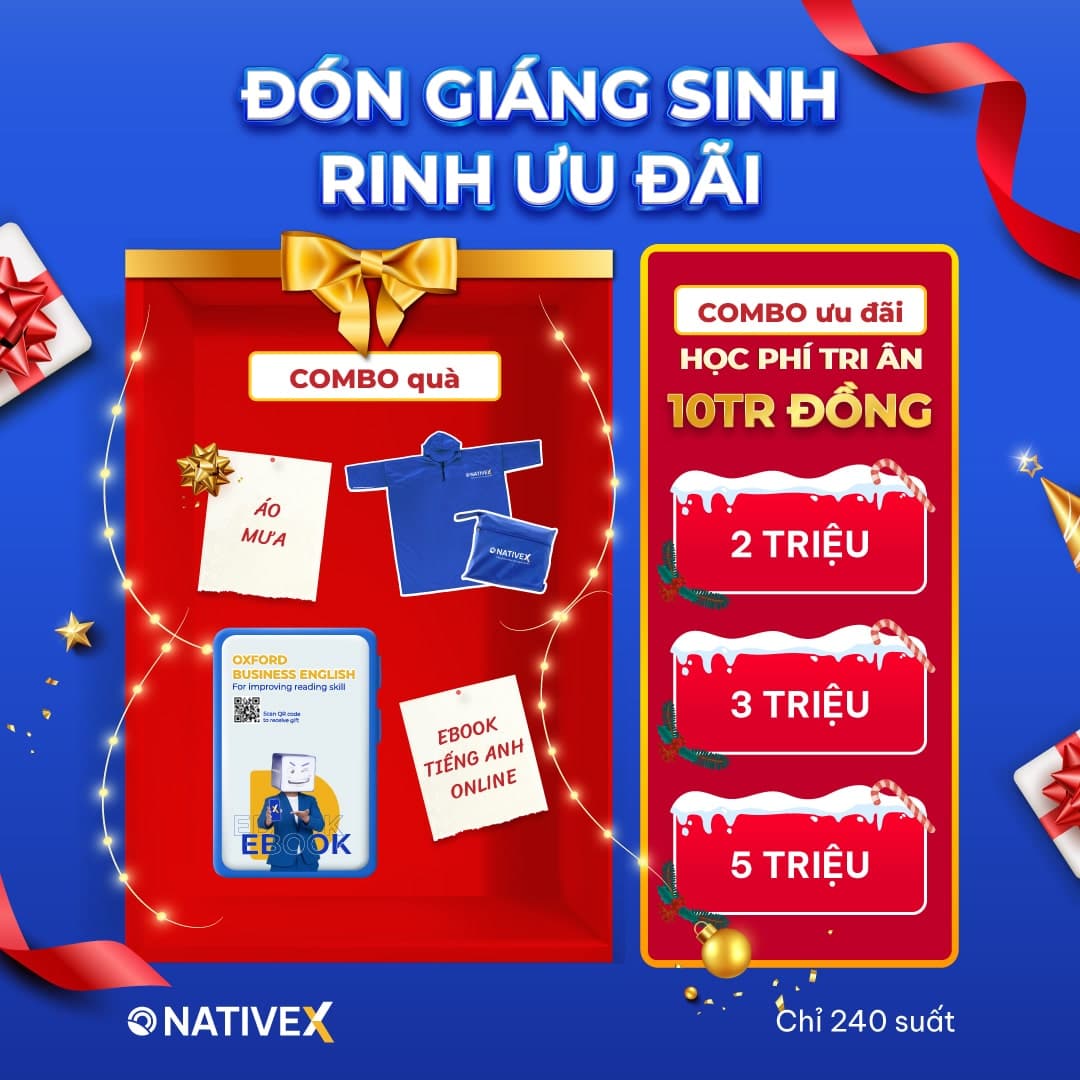 ĐÓN GIÁNG SINH – RINH ƯU ĐÃI VÀNG, CHỈ 240 SUẤT